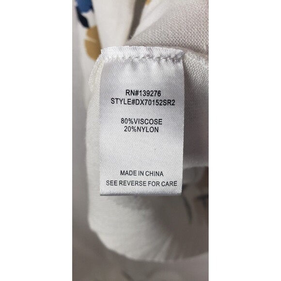 Daniel Rainn Knit Pullover Top 2X White Multicolor Floral Casual Spring Mom - Picture 4 of 5